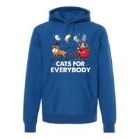 Cats For Everybody Christmas Cat Lover Funny Novelty Gift Premium Hoodie