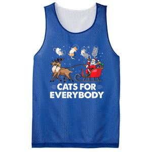 Cats For Everybody Christmas Cat Lover Funny Novelty Gift Mesh Reversible Basketball Jersey Tank