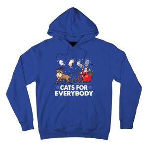 Cats For Everybody Christmas Cat Lover Funny Novelty Gift Tall Hoodie