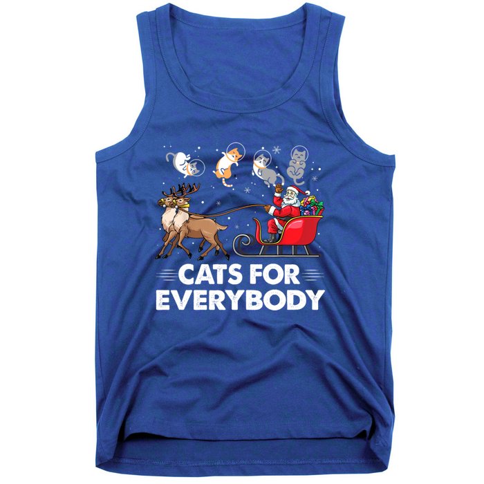 Cats For Everybody Christmas Cat Lover Funny Novelty Gift Tank Top