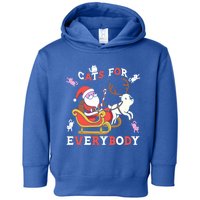 Cats For Everybody Christmas Cat Funny Xmas Santa Gift Toddler Hoodie