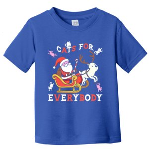 Cats For Everybody Christmas Cat Funny Xmas Santa Gift Toddler T-Shirt