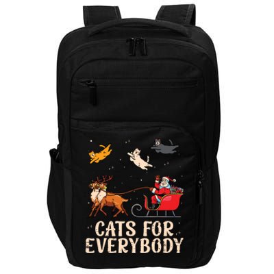 Cats For Everybody Christmas Cat Funny Xmas Santa Impact Tech Backpack