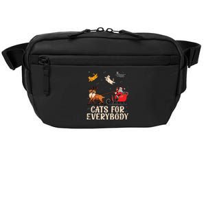 Cats For Everybody Christmas Cat Funny Xmas Santa Crossbody Pack