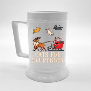 Cats For Everybody Christmas Cat Funny Xmas Santa Beer Stein