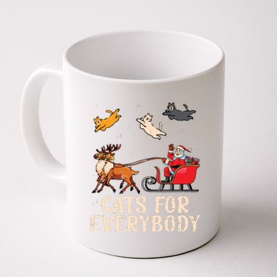 Cats For Everybody Christmas Cat Funny Xmas Santa Coffee Mug