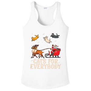 Cats For Everybody Christmas Cat Funny Xmas Santa Ladies PosiCharge Competitor Racerback Tank