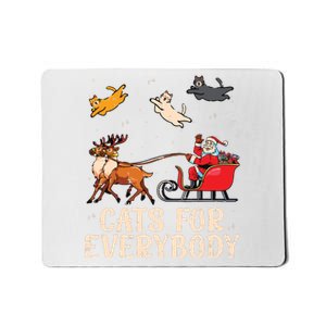 Cats For Everybody Christmas Cat Funny Xmas Santa Mousepad