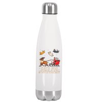 Cats For Everybody Christmas Cat Funny Xmas Santa Stainless Steel Insulated Water Bottle