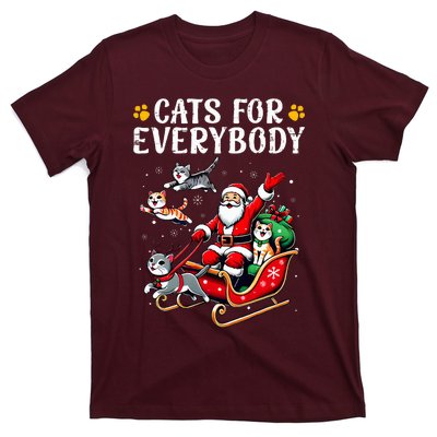 Cats For Everybody Christmas Cat Funny Xmas Santa T-Shirt