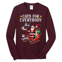 Cats For Everybody Christmas Cat Funny Xmas Santa Tall Long Sleeve T-Shirt