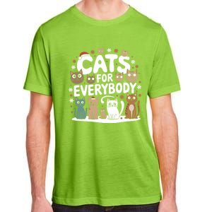 Cats For Everybody Christmas Cat Funny Xmas Santa Gift Adult ChromaSoft Performance T-Shirt