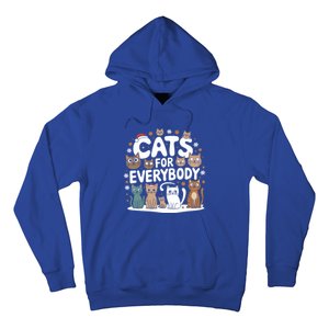 Cats For Everybody Christmas Cat Funny Xmas Santa Gift Hoodie