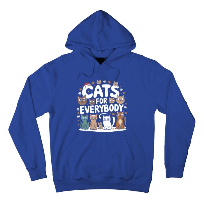 Cats For Everybody Christmas Cat Funny Xmas Santa Gift Hoodie