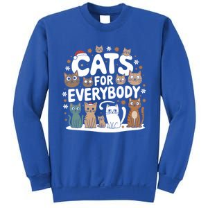 Cats For Everybody Christmas Cat Funny Xmas Santa Gift Sweatshirt