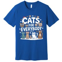 Cats For Everybody Christmas Cat Funny Xmas Santa Gift Premium T-Shirt