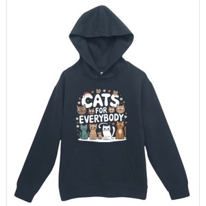 Cats For Everybody Christmas Cat Funny Xmas Santa Gift Urban Pullover Hoodie