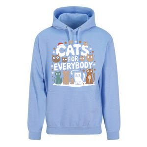 Cats For Everybody Christmas Cat Funny Xmas Santa Gift Unisex Surf Hoodie