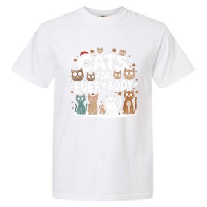 Cats For Everybody Christmas Cat Funny Xmas Santa Gift Garment-Dyed Heavyweight T-Shirt