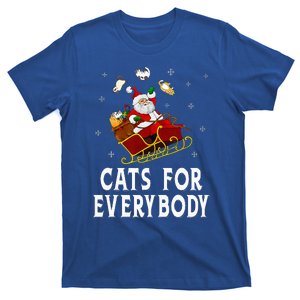 Cats For Everybody Christmas Cat Funny Xmas Santa  T-Shirt