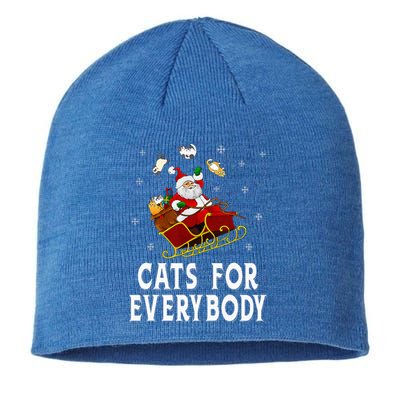 Cats For Everybody Christmas Cat Funny Xmas Santa  Sustainable Beanie