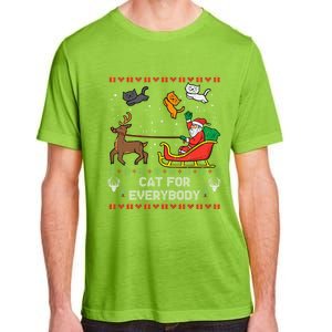 Cats For Everybody Christmas Cat Lover Santa Claus Reindeer Gift Adult ChromaSoft Performance T-Shirt