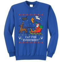 Cats For Everybody Christmas Cat Lover Santa Claus Reindeer Gift Sweatshirt