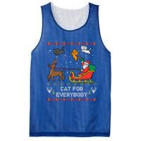 Cats For Everybody Christmas Cat Lover Santa Claus Reindeer Gift Mesh Reversible Basketball Jersey Tank