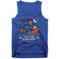 Cats For Everybody Christmas Cat Lover Santa Claus Reindeer Gift Tank Top