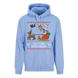 Cats For Everybody Christmas Cat Lover Santa Claus Reindeer Gift Unisex Surf Hoodie