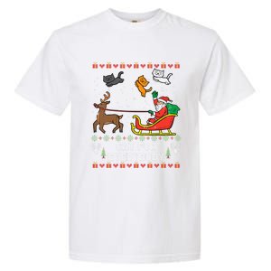 Cats For Everybody Christmas Cat Lover Santa Claus Reindeer Gift Garment-Dyed Heavyweight T-Shirt