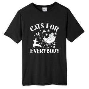 Cats For Everybody Christmas Cat Funny Xmas Santa Cute Gift Tall Fusion ChromaSoft Performance T-Shirt