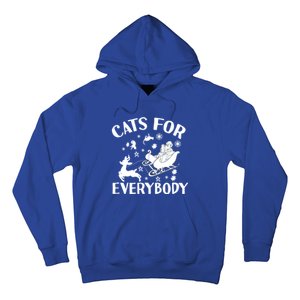 Cats For Everybody Christmas Cat Funny Xmas Santa Cute Gift Hoodie