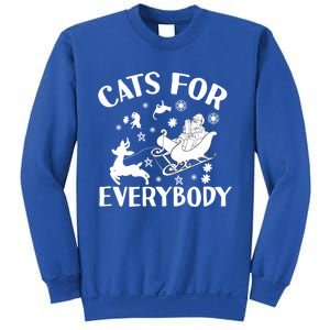 Cats For Everybody Christmas Cat Funny Xmas Santa Cute Gift Sweatshirt