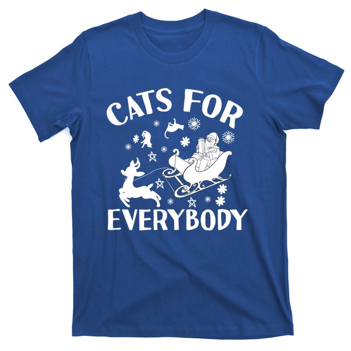 Cats For Everybody Christmas Cat Funny Xmas Santa Cute Gift T-Shirt