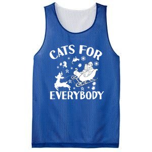 Cats For Everybody Christmas Cat Funny Xmas Santa Cute Gift Mesh Reversible Basketball Jersey Tank