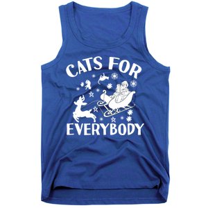 Cats For Everybody Christmas Cat Funny Xmas Santa Cute Gift Tank Top