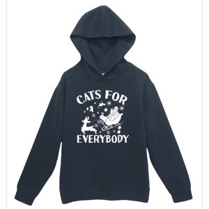 Cats For Everybody Christmas Cat Funny Xmas Santa Cute Gift Urban Pullover Hoodie