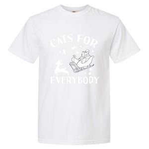 Cats For Everybody Christmas Cat Funny Xmas Santa Cute Gift Garment-Dyed Heavyweight T-Shirt