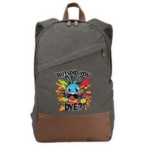 Colorful Funny Easter Bunny But Did You Dye? Cotton Canvas Backpack