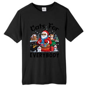 Cats For Everybody Christmas Cat Funny Xmas Santa Gift Tall Fusion ChromaSoft Performance T-Shirt