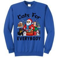 Cats For Everybody Christmas Cat Funny Xmas Santa Gift Sweatshirt