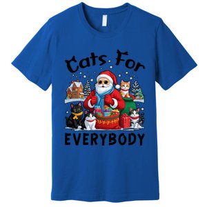 Cats For Everybody Christmas Cat Funny Xmas Santa Gift Premium T-Shirt