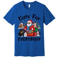 Cats For Everybody Christmas Cat Funny Xmas Santa Gift Premium T-Shirt