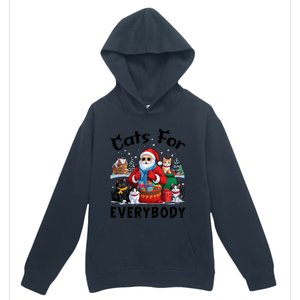 Cats For Everybody Christmas Cat Funny Xmas Santa Gift Urban Pullover Hoodie