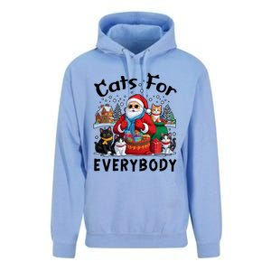 Cats For Everybody Christmas Cat Funny Xmas Santa Gift Unisex Surf Hoodie