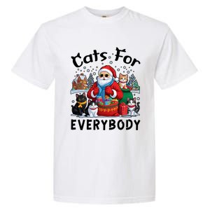 Cats For Everybody Christmas Cat Funny Xmas Santa Gift Garment-Dyed Heavyweight T-Shirt