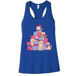 Cats For Everybody Christmas Cats Xmas Meow Christmas Meaningful Gift Women's Racerback Tank