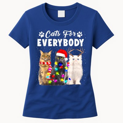 Cats For Everybody Funny Christmas Pajama Xmas Cat Lover Gift Women's T-Shirt