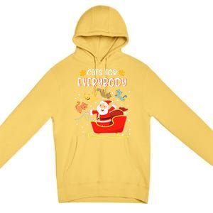 Cats For Everybody Christmas Kitten Lover Funny Gift Premium Pullover Hoodie